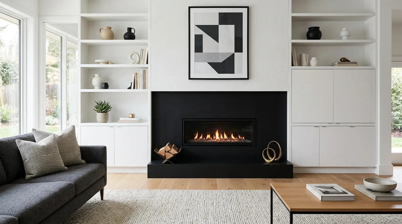 Use built-ins to balance a television placement inspiration for a living room with fireplace built-ins.